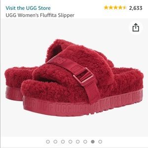 UGG Women’s Fluffita Slipper Ribbon Red